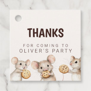 Étiquettes Cadeau Balise Cookie & Souris Merci Favoriser