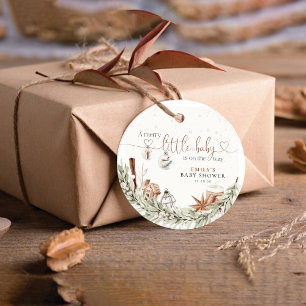 Étiquettes Cadeau Balise Cosy Christmas Baby shower Favoriser