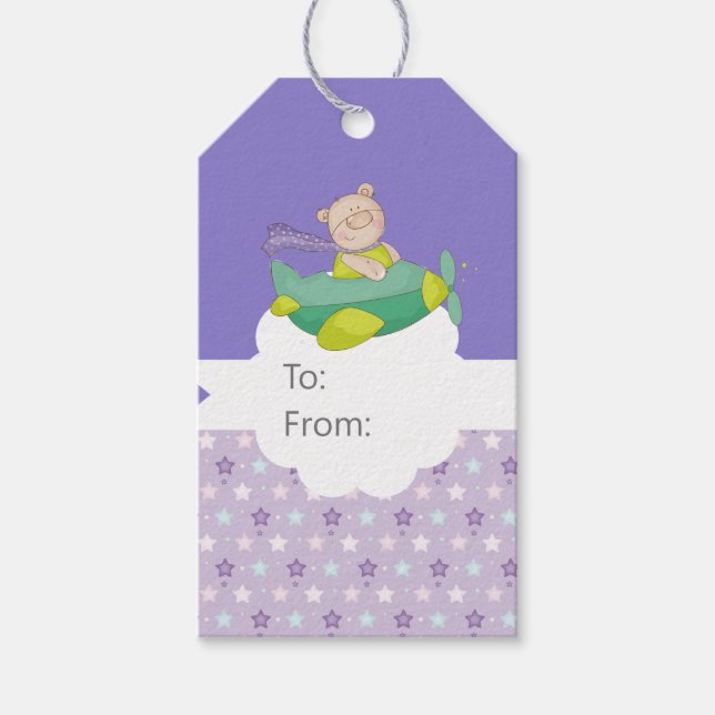 Étiquettes-cadeau Balise de cadeau bébé Teddy Bear (Devant)