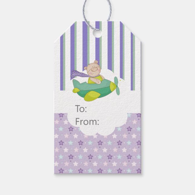 Étiquettes-cadeau Balise de cadeau bébé Teddy Bear (Devant)