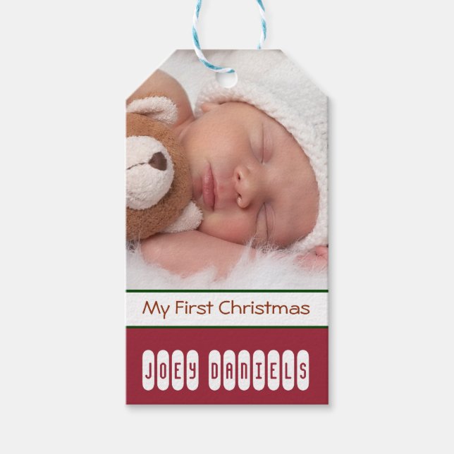 Étiquettes-cadeau Balise de cadeau de Noël (Devant)