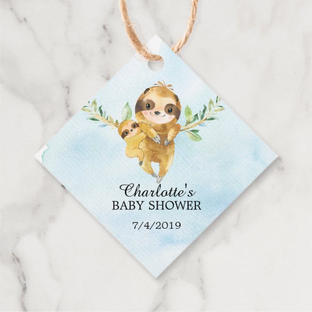 Étiquettes Cadeau Balise de cadeau de préférence pour le Baby shower (Dos)