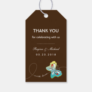 Étiquettes-cadeau Balise de cadeau de préférence pour le papillon Br