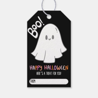 Étiquettes-cadeau Balise de cadeau Ghost Cute personnalisable