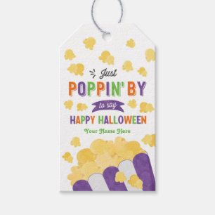 Étiquettes-cadeau Balise de cadeau Just Poppin' par Halloween Popcor