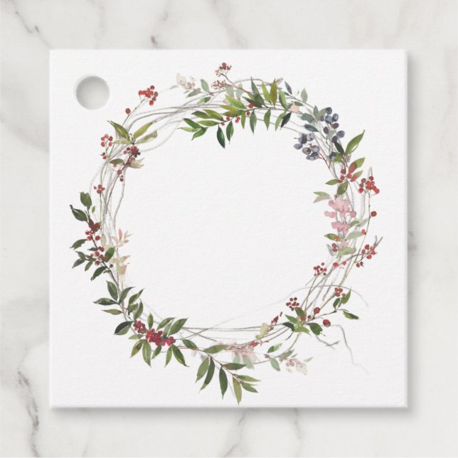 Étiquettes Cadeau Balise de cadeau pour le Berry et le Foliage (Devant)