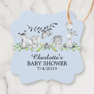 Étiquettes Cadeau Balise de cadeaux Sweet Safari Animaux Baby shower