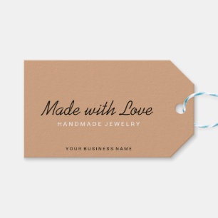 Étiquettes-cadeau Balise de commerce Fabriqué avec amour