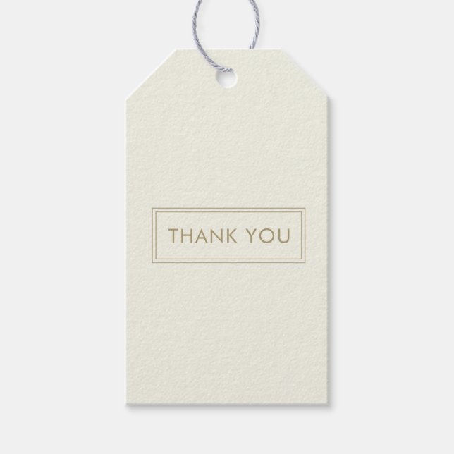 Étiquettes-cadeau Balise de hang moderne élégante du logo Merci (Devant)