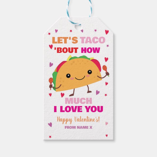 Étiquettes-cadeau Balise de Jour de Valentines (Devant)