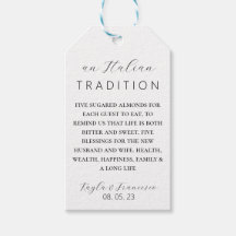 Balise de la tradition Mariage d'amande italienne 