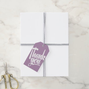 Étiquettes-cadeau Balise de Merci de calligraphie à main violet