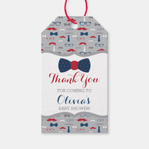 Étiquettes-cadeau Balise de Merci de petit homme, Bleu, Rouge, Gris,