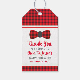 Étiquettes-cadeau Balise de Merci petit homme, rouge, Plaid de Buffa