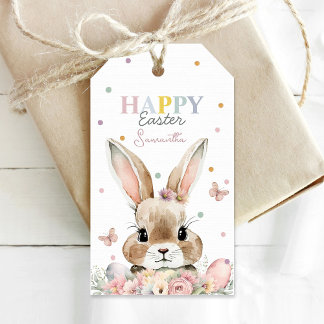 Étiquettes-cadeau Balise de Pâques heureuse
