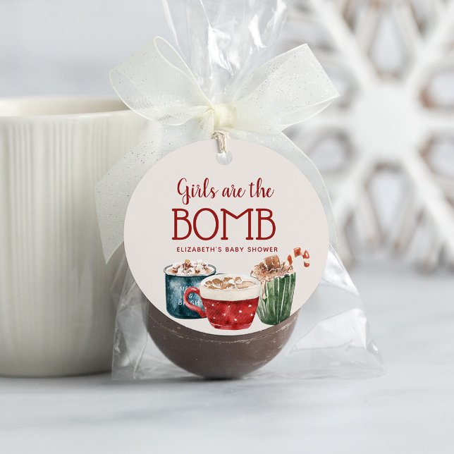 Étiquettes Cadeau Balise de préférence Baby shower de la fille de la (Créateur téléchargé)