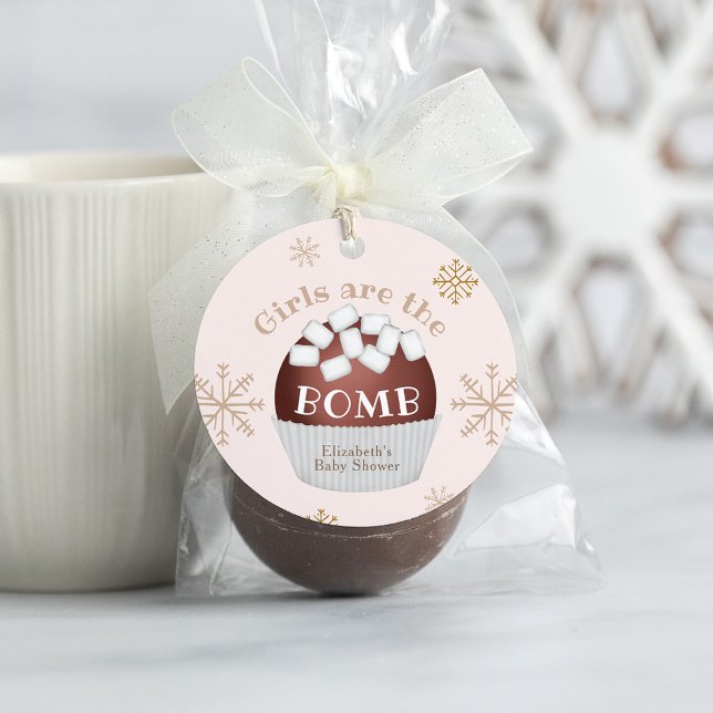 Étiquettes Cadeau Balise de préférence Baby shower de la fille de la (Créateur téléchargé)