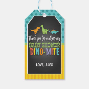 Étiquettes-cadeau Balise de préférence Baby shower Dinosaur