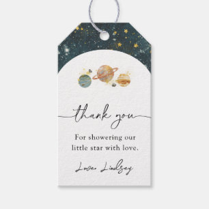 Étiquettes-cadeau Balise de préférence du Baby shower de l'espace   