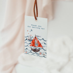 Étiquettes-cadeau Balise de préférence nautique Bunny Sailor
