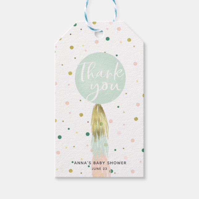 Étiquettes-cadeau Balise de préférence Prêt à appuyer sur le Baby sh (Devant)