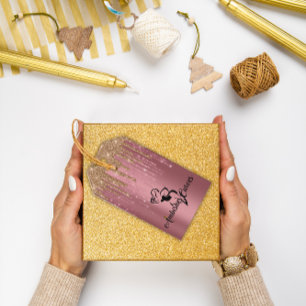 Étiquettes-cadeau Balise de prix de vente personnalisée Logo du Rose