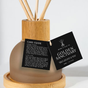 Étiquettes Cadeau Balise de produit de soin du diffuseur noir