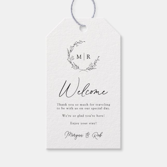 Étiquettes-cadeau Balise de sac d'accueil mariage (Devant)