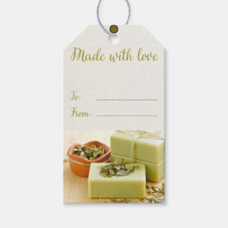 Étiquettes-cadeau Balise de savon artisanal. Fabriqué avec amour