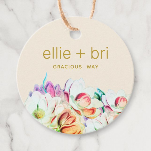 Étiquettes Cadeau Balise de suspension florale de 2 pouces personnal (Devant)