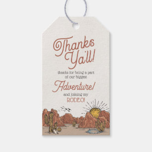 Étiquettes-cadeau Balise Favorite du Baby shower Rodéo Wild West