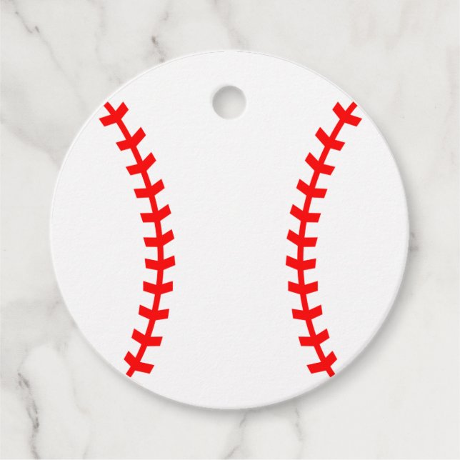 Étiquettes Cadeau Balise Fête de Baseball Favoriser, Balise Annivers (Devant)