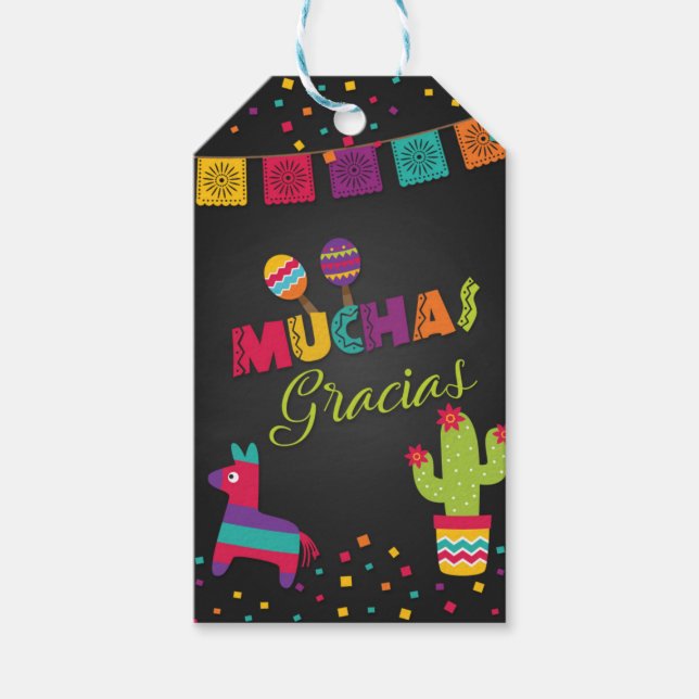 Étiquettes-cadeau Balise Fiesta Favor (Devant)