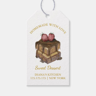 Étiquettes-cadeau Balise Hang de dessert au chocolat maison simple