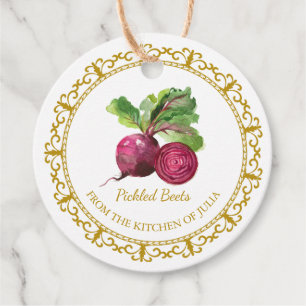 Étiquettes Cadeau Balise Hang Pickle de betterave vintage maison