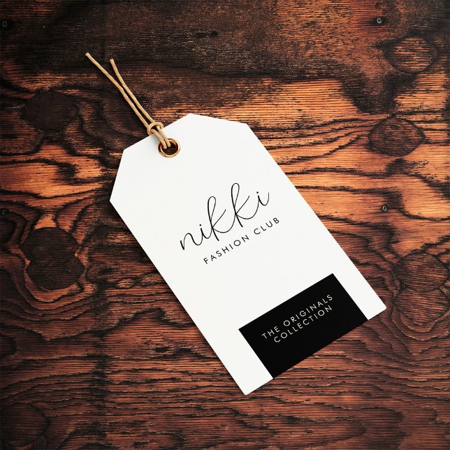 Étiquettes-cadeau Balise Hang Prix affiché de pendage blanc (Créateur téléchargé)