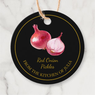 Étiquettes Cadeau Balise Hang simple Pickles Onion Rouge maison