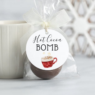 Étiquettes Cadeau Balise Indications des bombes au chocolat chaud