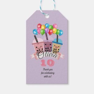 Étiquettes-cadeau Balise Jote Boba Tea Anniversaire Merci Favoriser