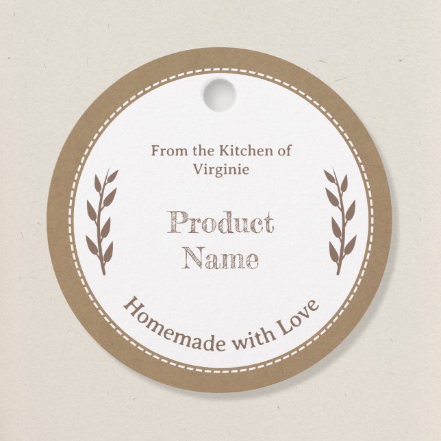 Étiquettes Cadeau Balise Kraft & Rustic Small Business Favoriser (Kraft & Rustic Small Business Favor Tag)