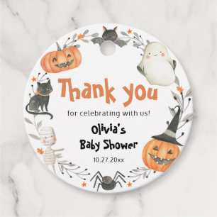 Étiquettes Cadeau Balise Little Boo Halloween Baby shower Favoriser
