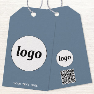 Étiquettes-cadeau Balise Logo QR Code Texte Entreprise Prix du produ