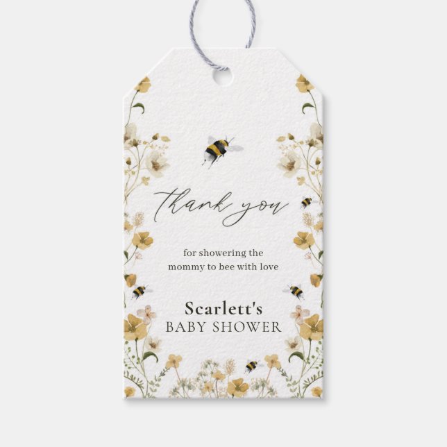 Étiquettes-cadeau Balise Maman to Bee Baby shower Favoriser (Devant)