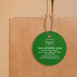 Étiquettes Cadeau Balise Marque d'affaires sur le cercle vert