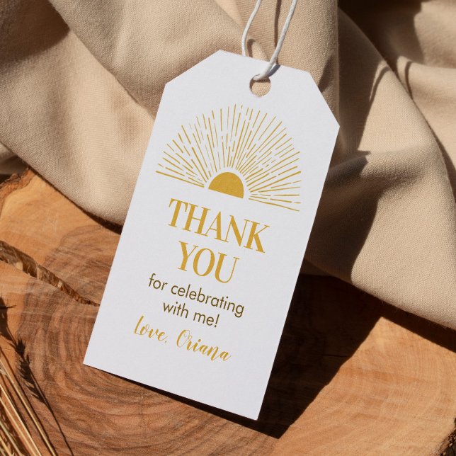 Étiquettes-cadeau Balise Merci de fête d'anniversaire du dimanche (Créateur téléchargé)