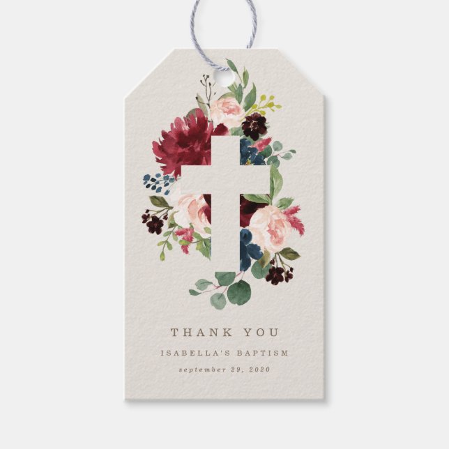 Étiquettes-cadeau Balise Merci d'élégance d'automne (Devant)