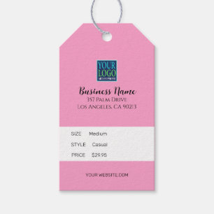 Étiquettes-cadeau Balise Nom de l'entreprise, Adresse du logo, Prix 
