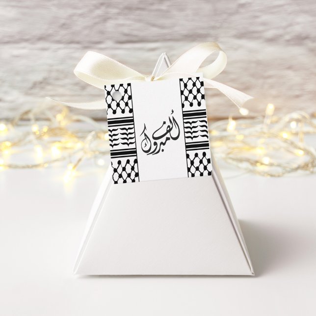 Étiquettes Cadeau Balise palestinienne Kufiya Alf Mabrook Favoriser (Créateur téléchargé)