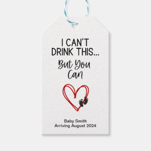 Étiquettes-cadeau Balise personnalisée de Faire-part de grossesse am