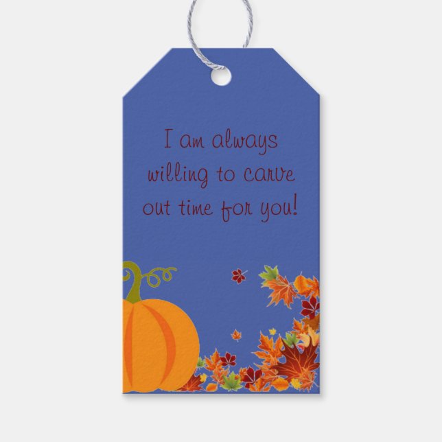 Étiquettes-cadeau Balise Pop-by Automne (Devant)